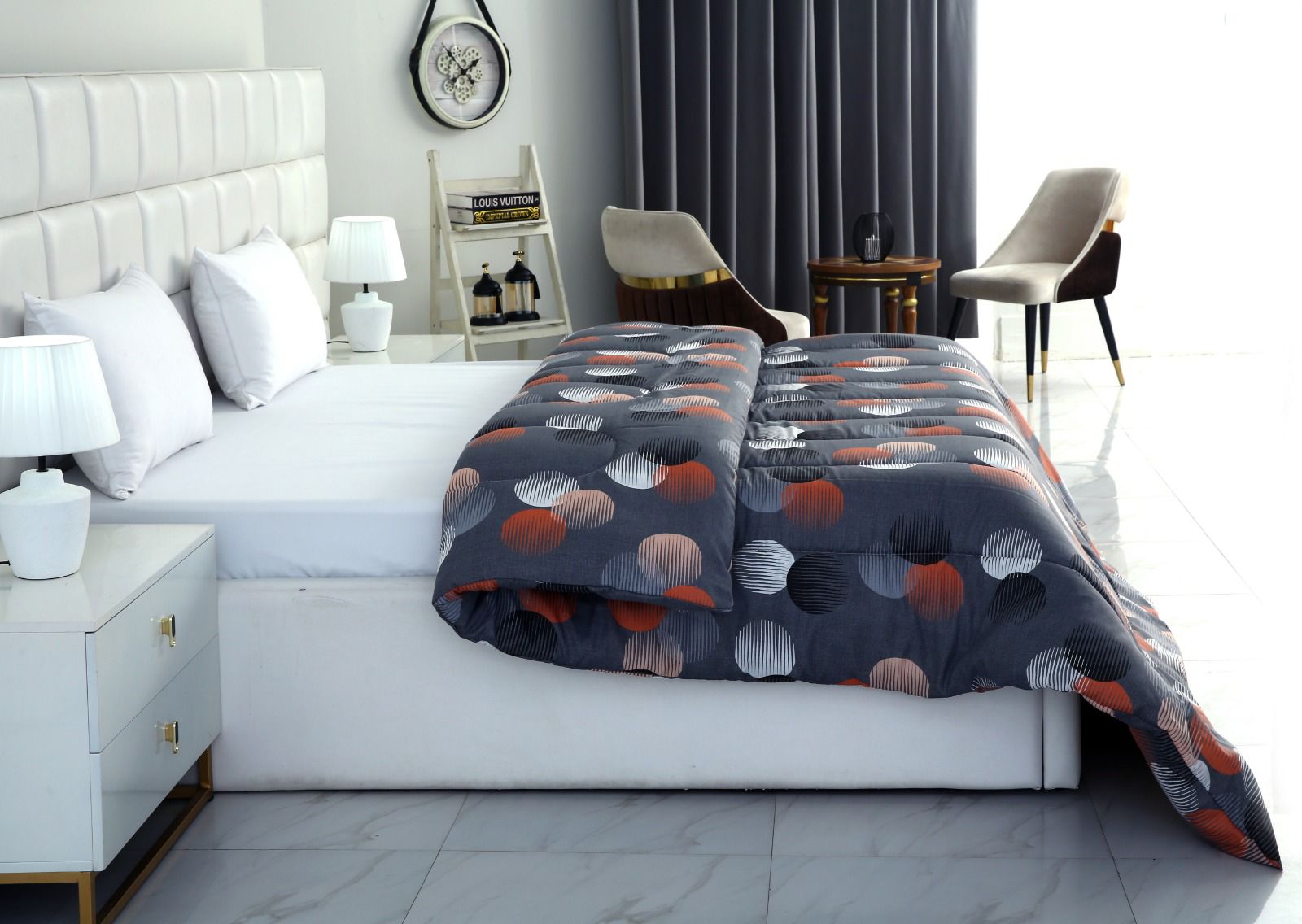 1 PC Single Razai-Illustration Design Comforters Apricot