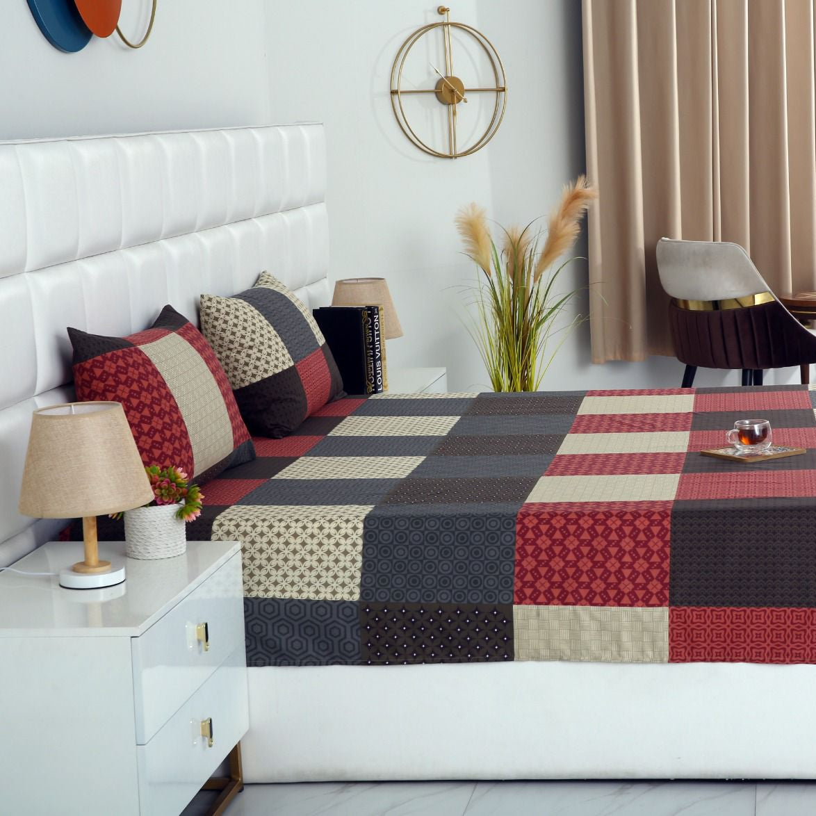 2Pcs Single Bed Sheet-Aurora single bed sheet Apricot