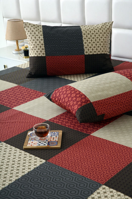 2Pcs Single Bed Sheet-Aurora single bed sheet Apricot