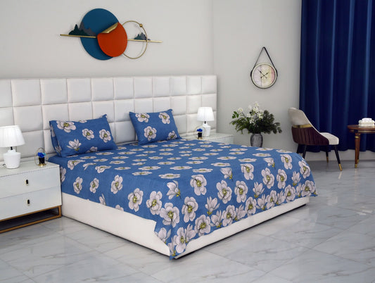 2Pcs Single Bed Sheet-White Orchid single bed sheet Apricot