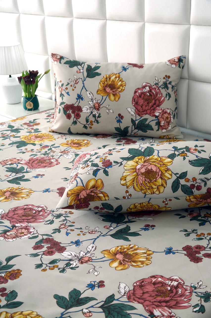 3 PCs Double Bed Sheet DB-221 Bed Sheets Apricot