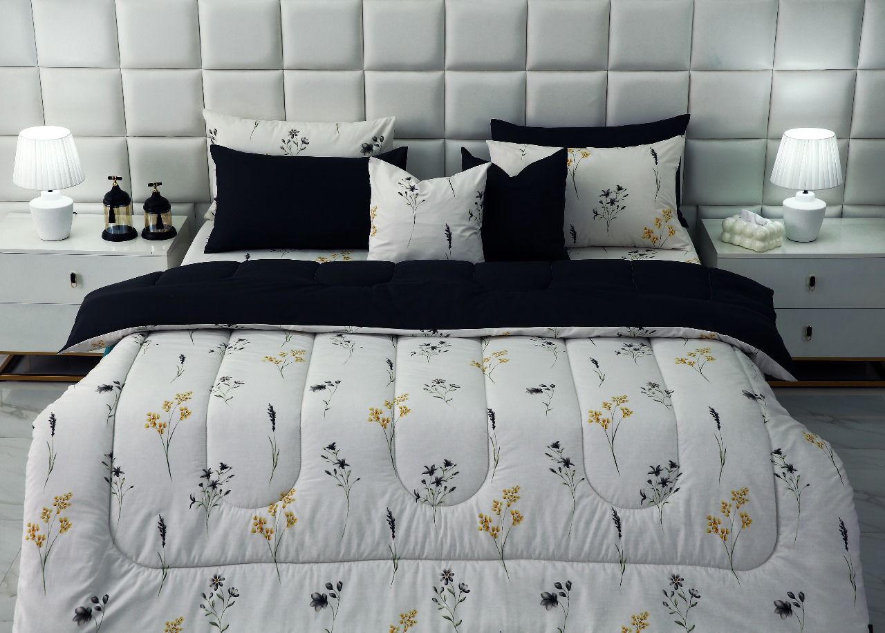 8 PCs Winter Comforter Set-Henna