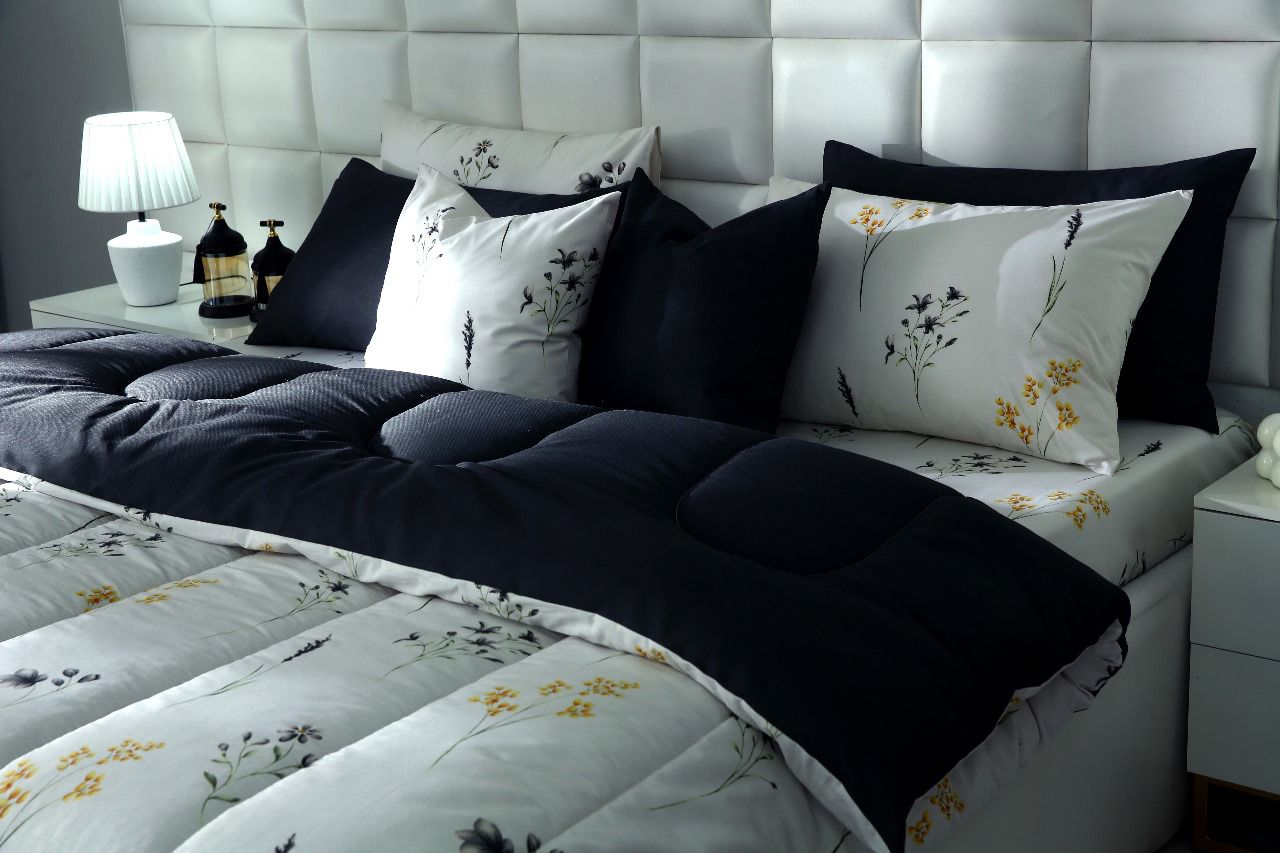 8 PCs Winter Comforter Set-Henna