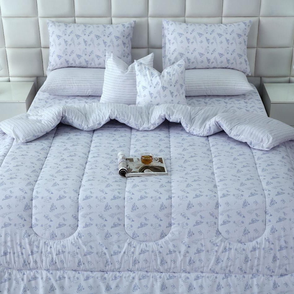 8 PCs Winter Comforter Set-Huts Comforters Apricot