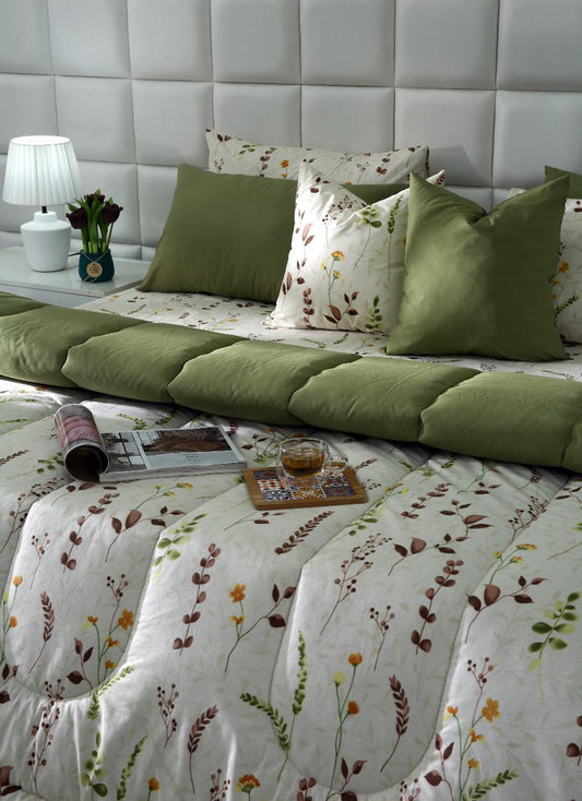 8 PCs Winter Comforter Set-Spring Glade Comforters Apricot