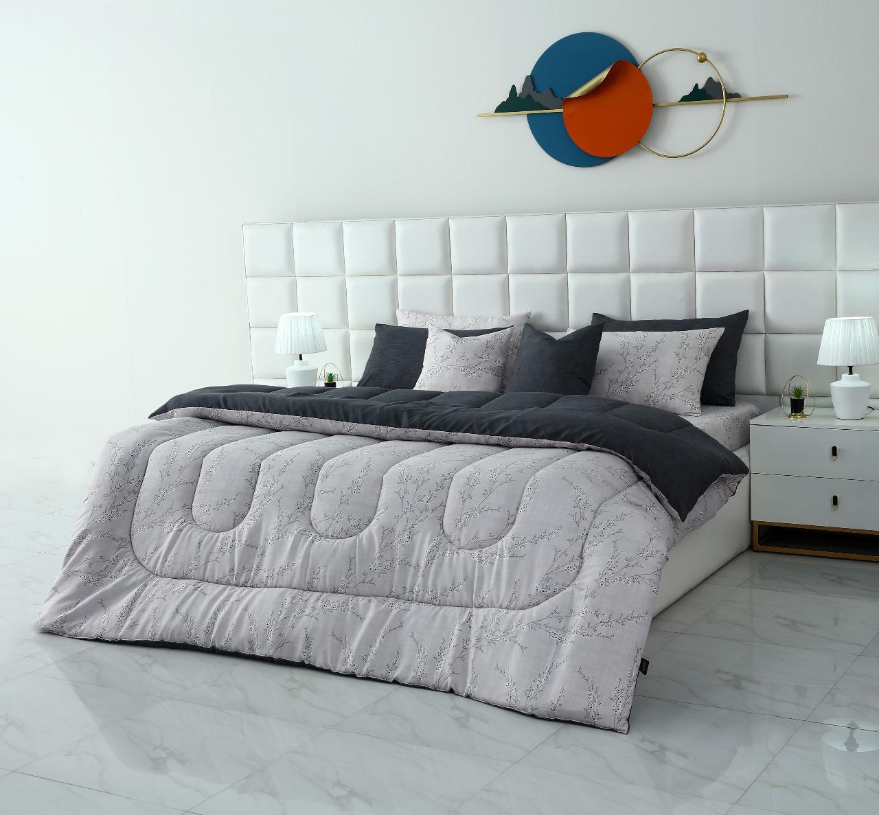 8 PCs Winter Comforter Set-Jaipur Weaves Comforters Apricot