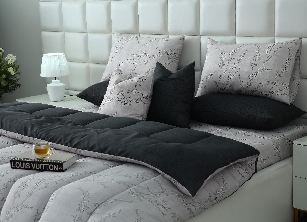 8 PCs Winter Comforter Set-Jaipur Weaves Comforters Apricot