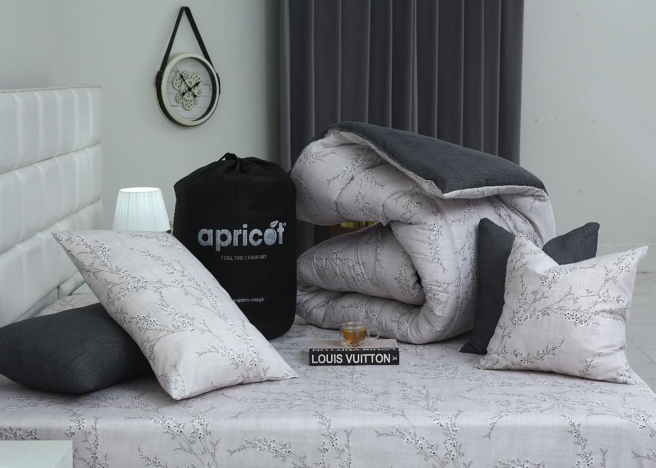 8 PCs Winter Comforter Set-Jaipur Weaves Comforters Apricot