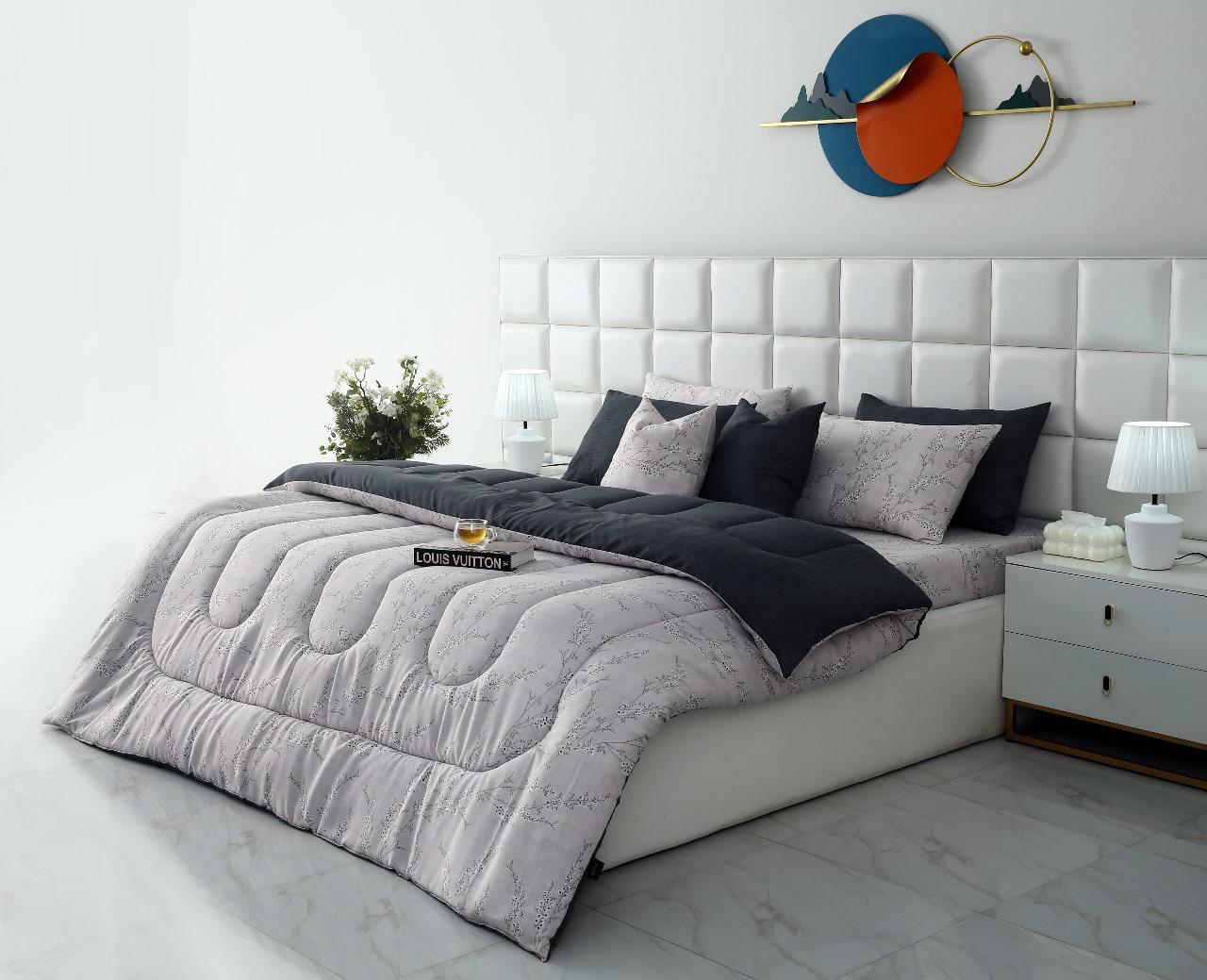 8 PCs Winter Comforter Set-Jaipur Weaves Comforters Apricot