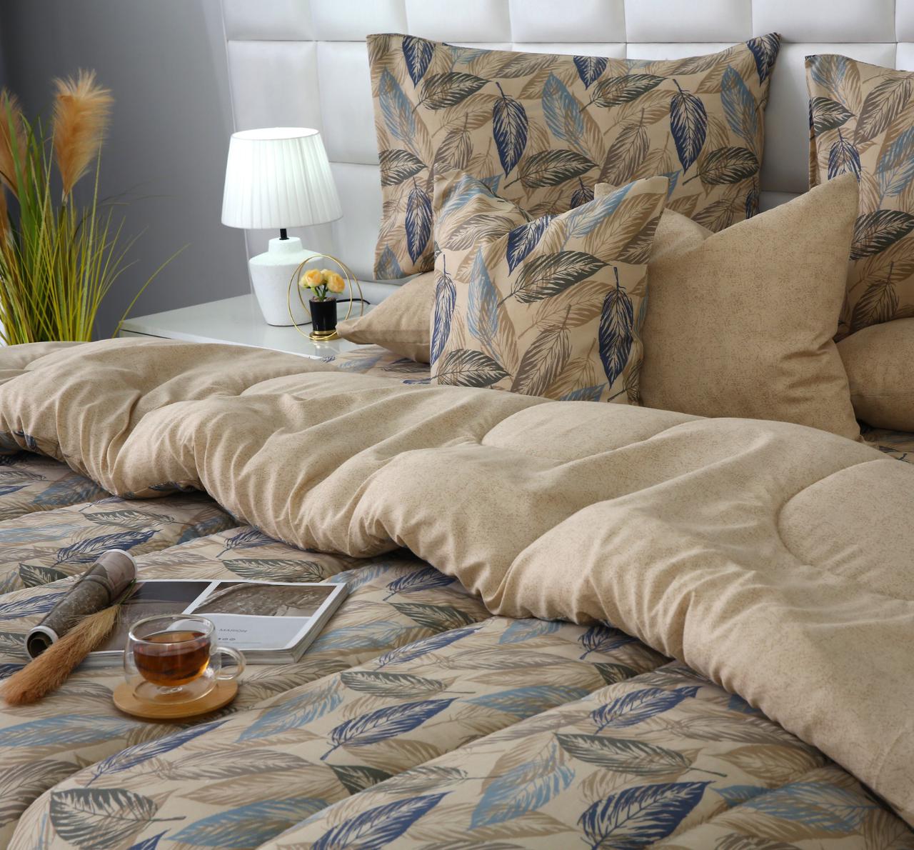 8 PCs Winter Comforter Set-Garden Bench Comforters Apricot