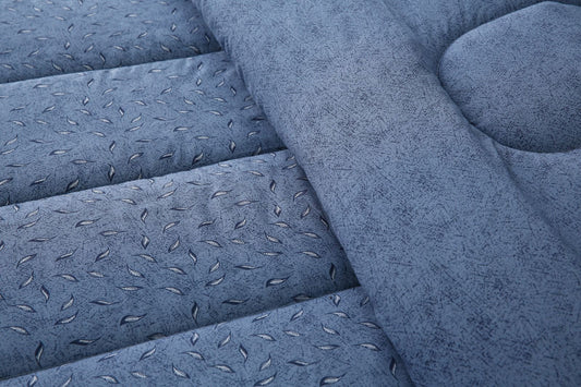 1 PC Double Winter Comforter-Raincloud Blue Feathers Comforters Apricot