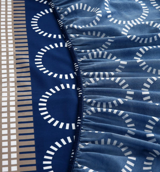 Fitted Bed Sheet-Starry Nights Fitted Sheets Apricot