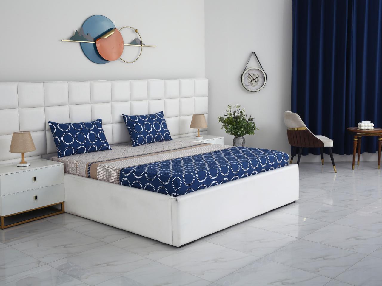 Fitted Bed Sheet-Starry Nights Fitted Sheets Apricot