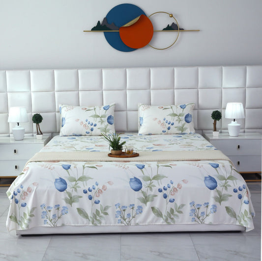 Fitted Bed Sheet- Water Lilly