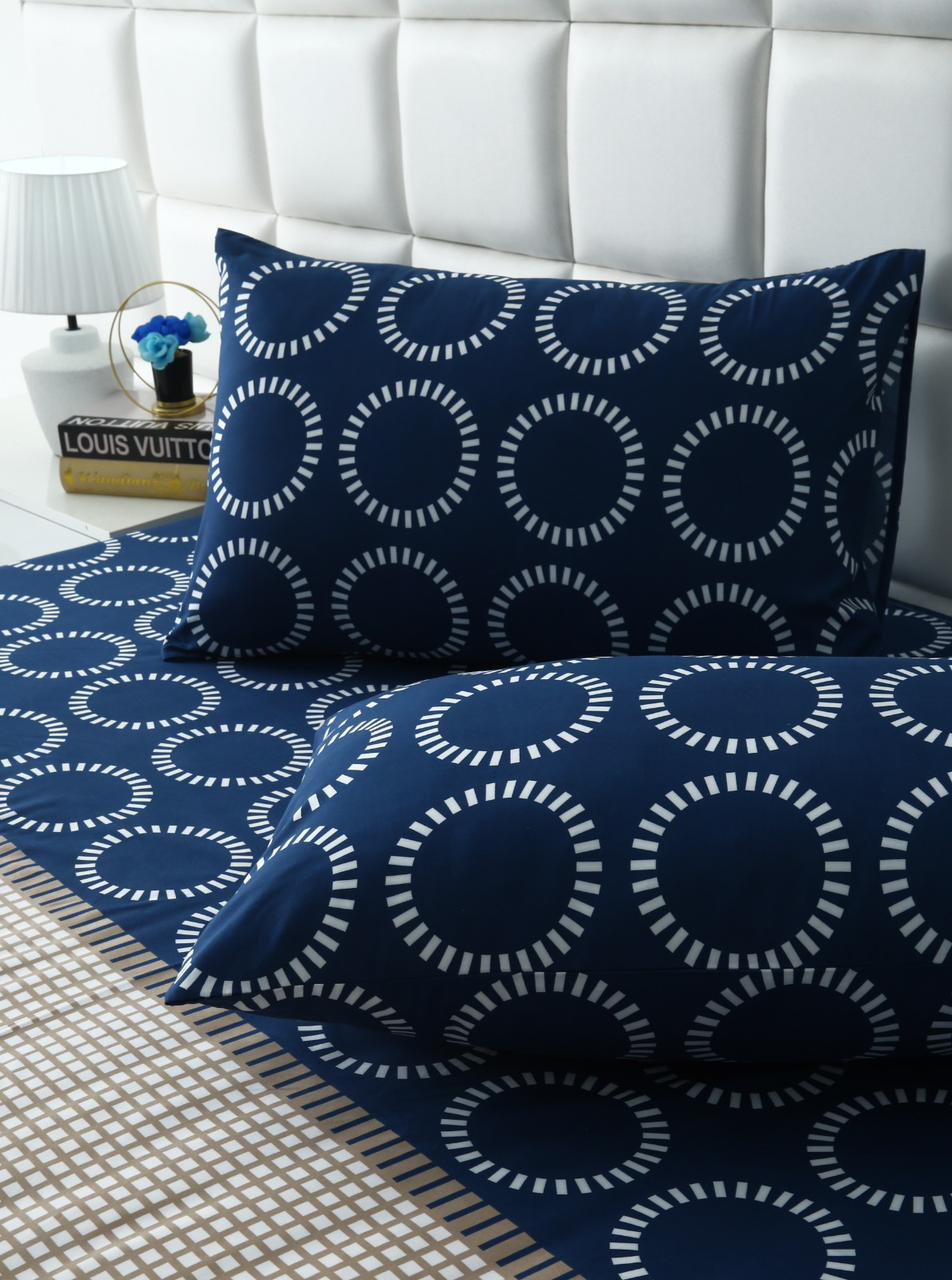 3 PCs Bed Sheet-Starry Nights BED SHEET Apricot