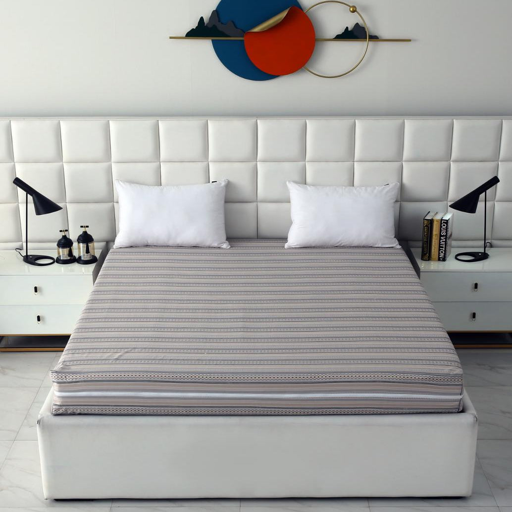 Zipper Mattress Cover Printed-Slate Protectors Apricot