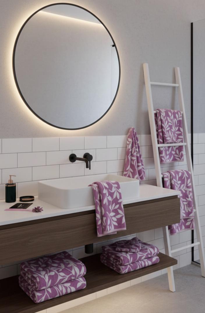 1 PC Bath Towel-Pastel Flower(Lilac) Bath Towels & Washcloths Apricot