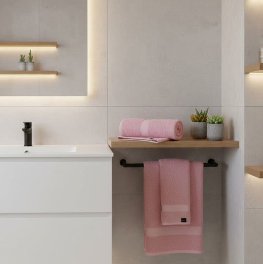 1 PC Bath Towel-Pastel Pink Bath Towels & Washcloths Apricot