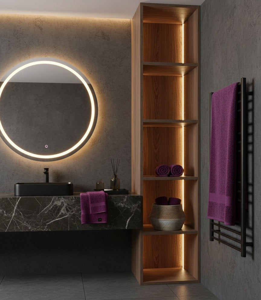 1 PC Bath Towel-Dark Purple Bath Towels & Washcloths Apricot