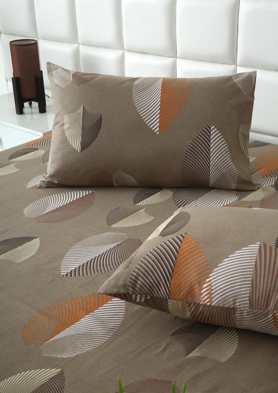 3 PCs Double Bed Sheet-DB-236 Bed Sheets Apricot