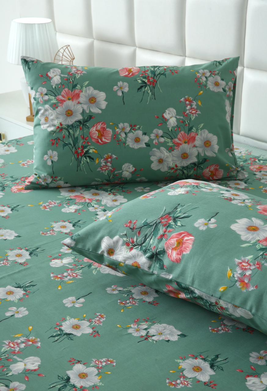 3 PCs Double Bed Sheet-DB-251 Bed Sheets Apricot