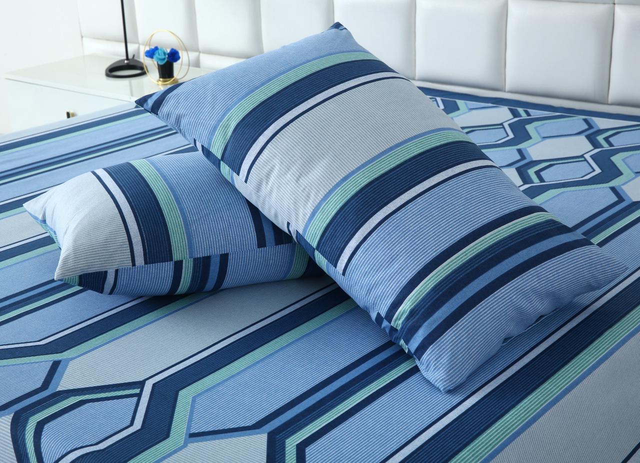 3 PCs Double Bed Sheet-DB-238 Bed Sheets Apricot