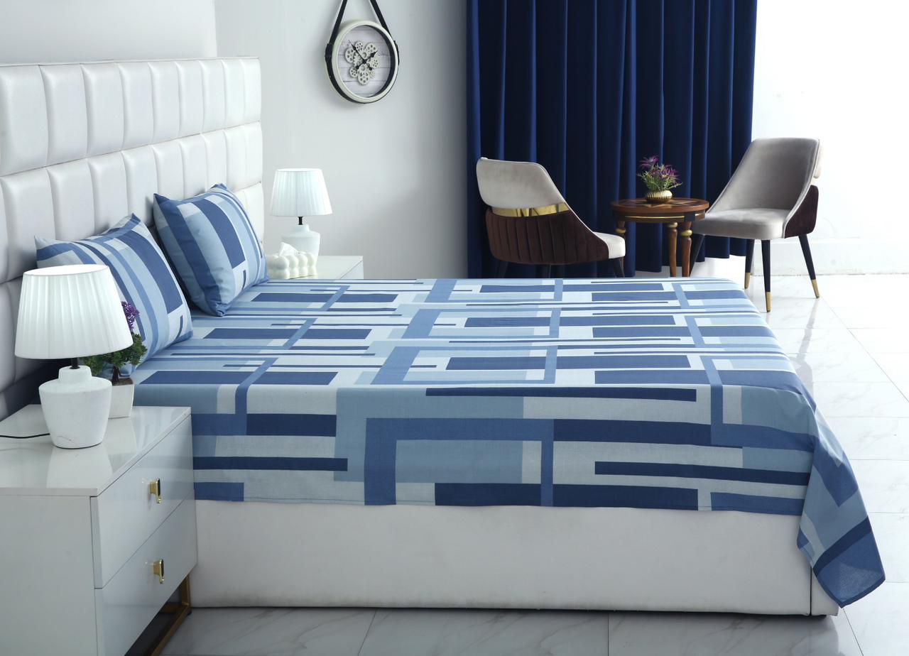 3 PCs Double Bed Sheet-DB-250 Bed Sheets Apricot