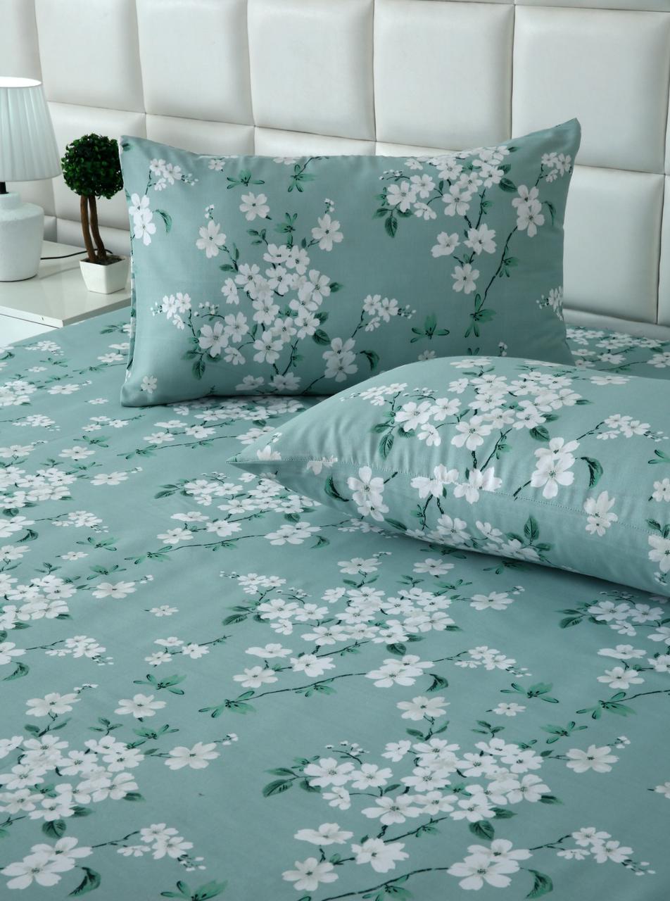 Fitted Bed Sheet-Ditsy Floral Fitted Sheets Apricot