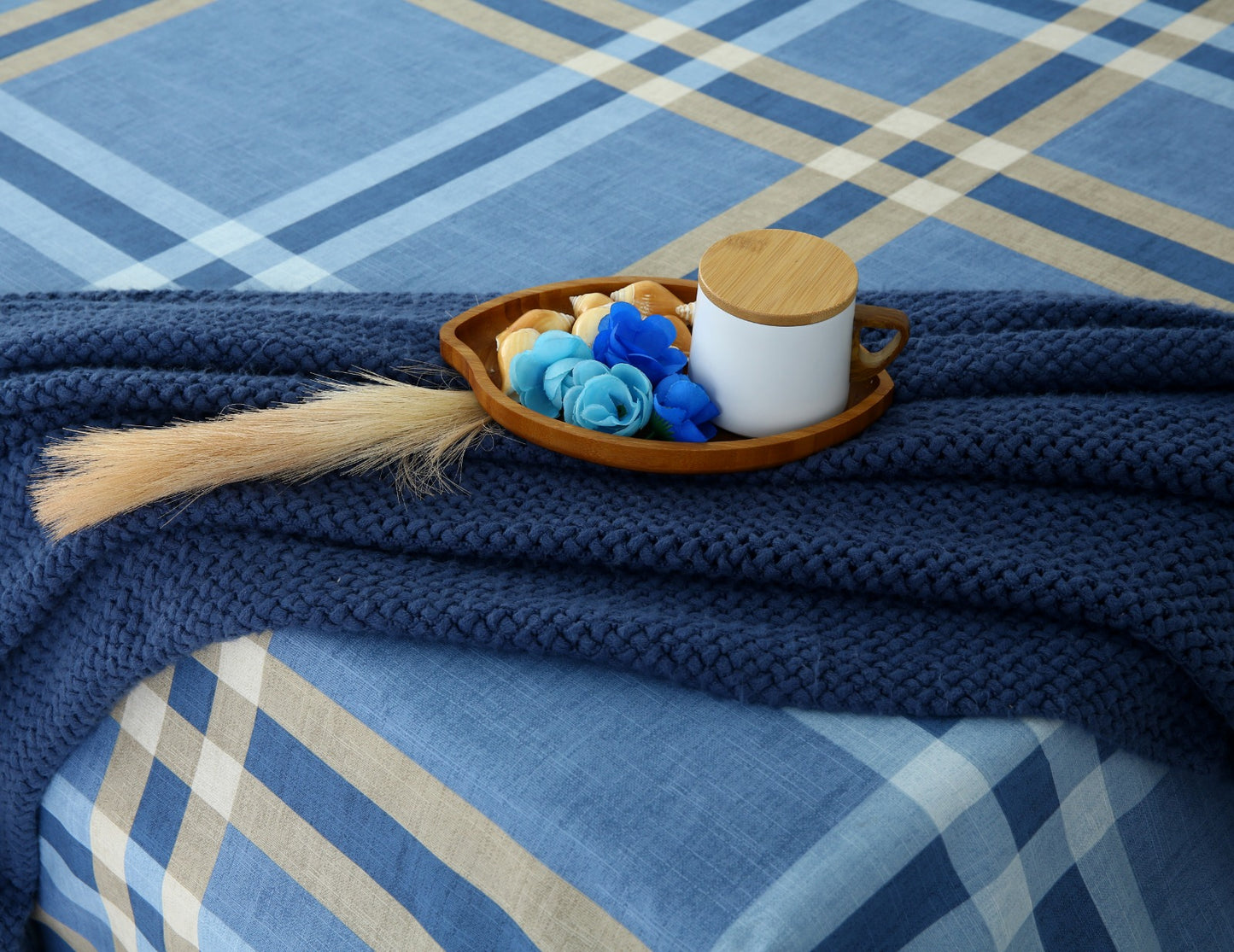 3 PCs Double Bed Sheet-DB-239 Bed Sheets Apricot