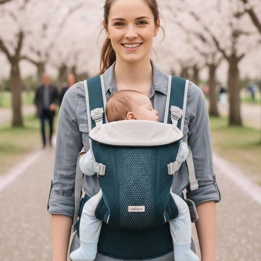 Multifunctional Baby Carrier for Newborn to Toddlers-SA2408-185(BLUE) Blankets Apricot