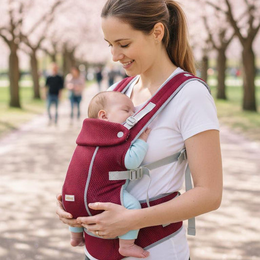 Multifunctional Baby Carrier for Newborn to Toddlers-SA2408-185(RED) Blankets Apricot
