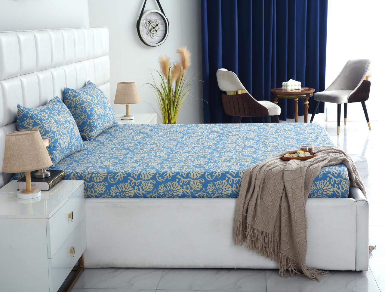 Fitted Bed Sheet-Vintage Chinese Fitted Sheets Apricot