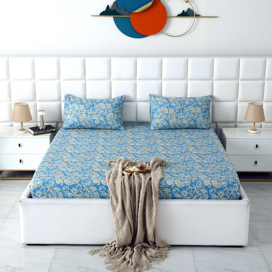 Fitted Bed Sheet-Vintage Chinese Fitted Sheets Apricot