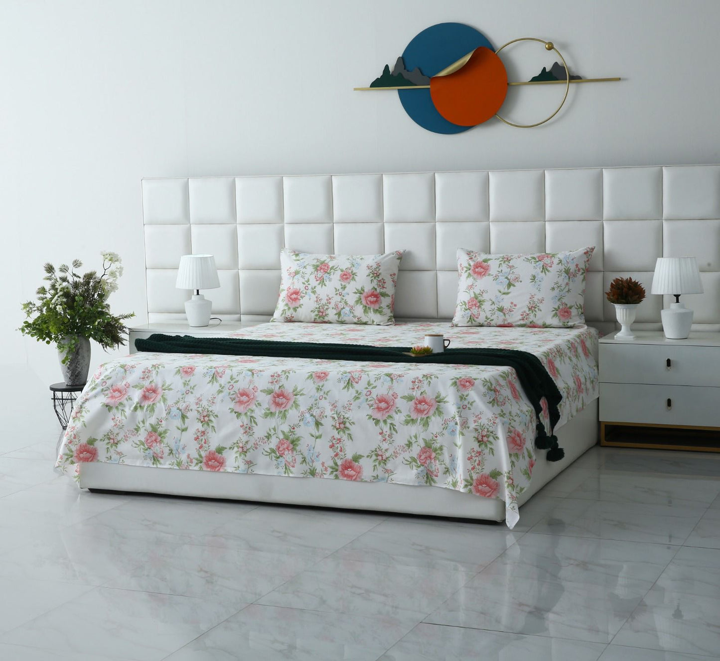 3 PCs Double Bed Sheet-DB190 Bed Sheets Apricot