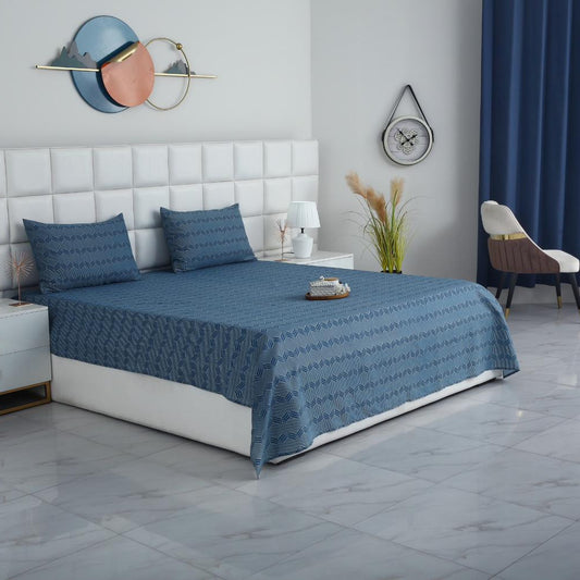 3 PCs Double Bed Sheet-DB253 Bed Sheets Apricot