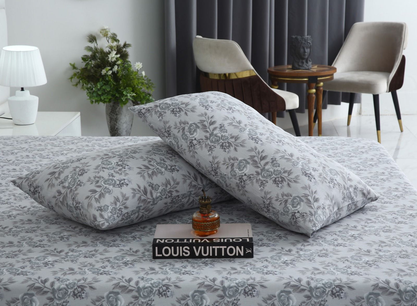 3 PCs Double Bed Sheet-DB145 Bed Sheets Apricot