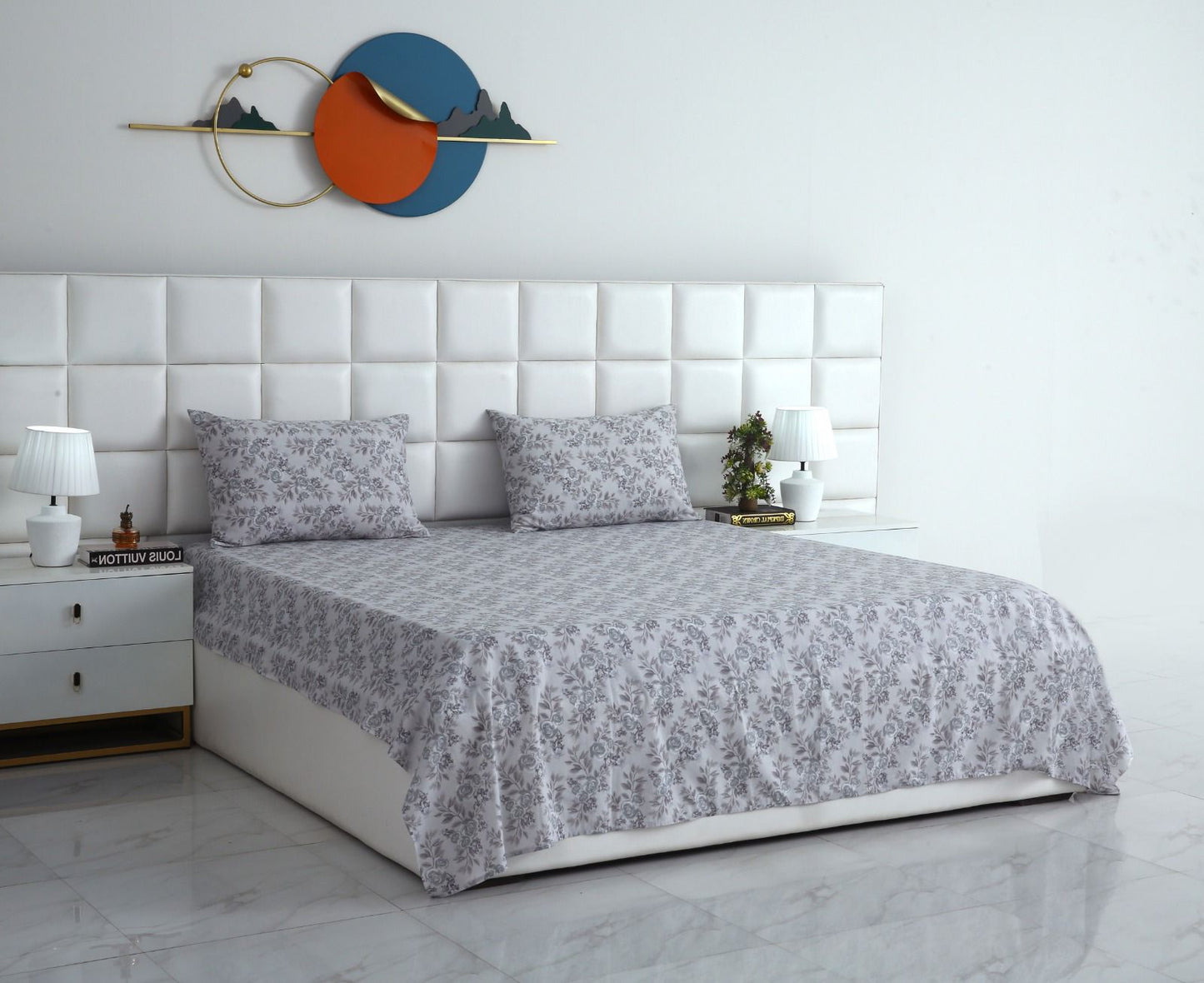 3 PCs Double Bed Sheet-DB145 Bed Sheets Apricot