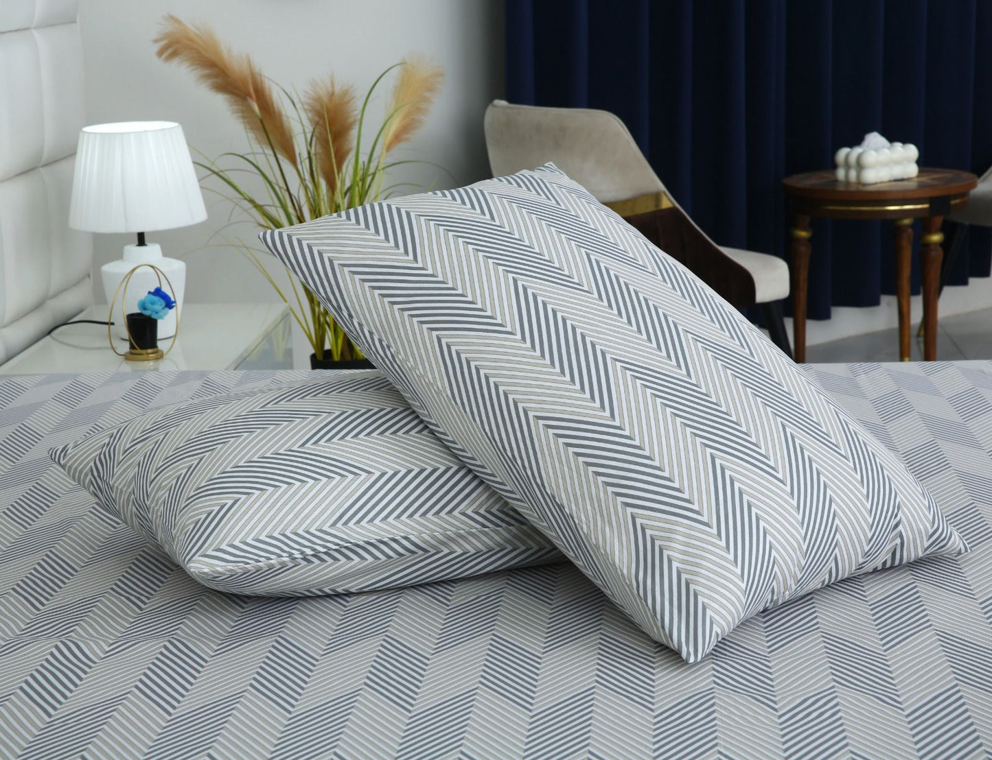 3 PCs Double Bed Sheet-DB114