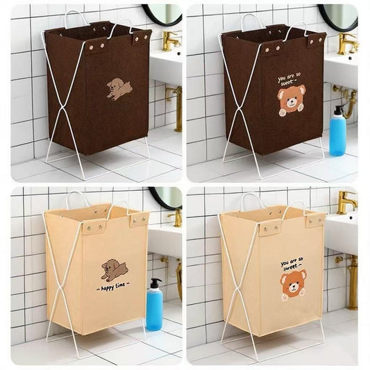 Laundry Basket Cute Cartoon Design (SA2510-106) Apricot