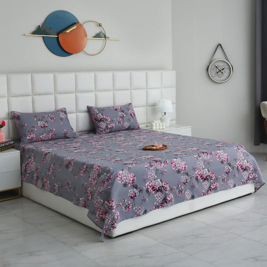 3 PCs Double Bed Sheet-DB260 Bed Sheets Apricot