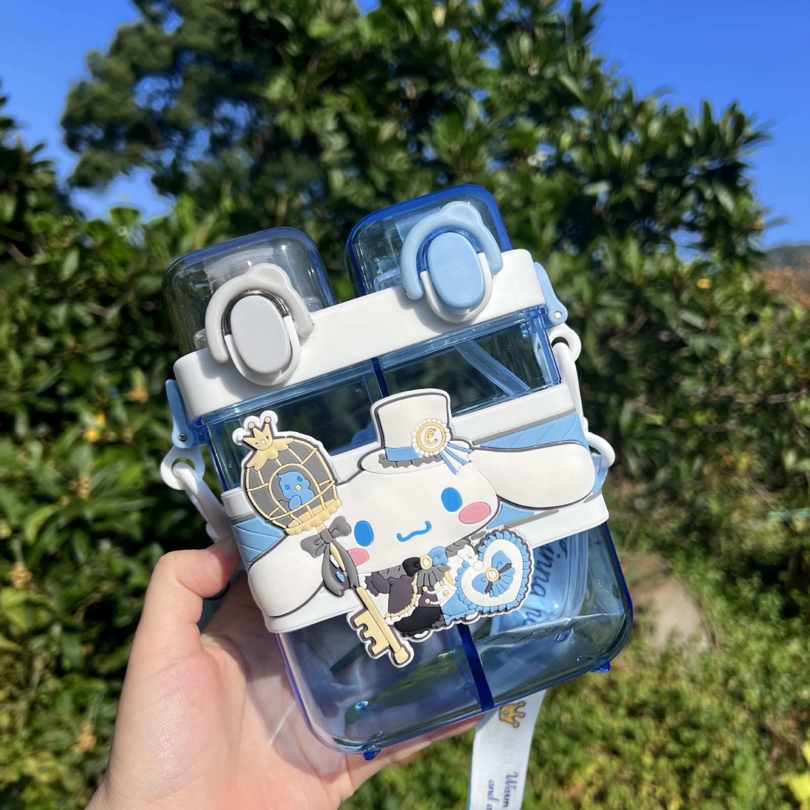 2IN1 PARTITIONED WATER BOTTLE FOR KIDS (SA2510-149)Blue Apricot