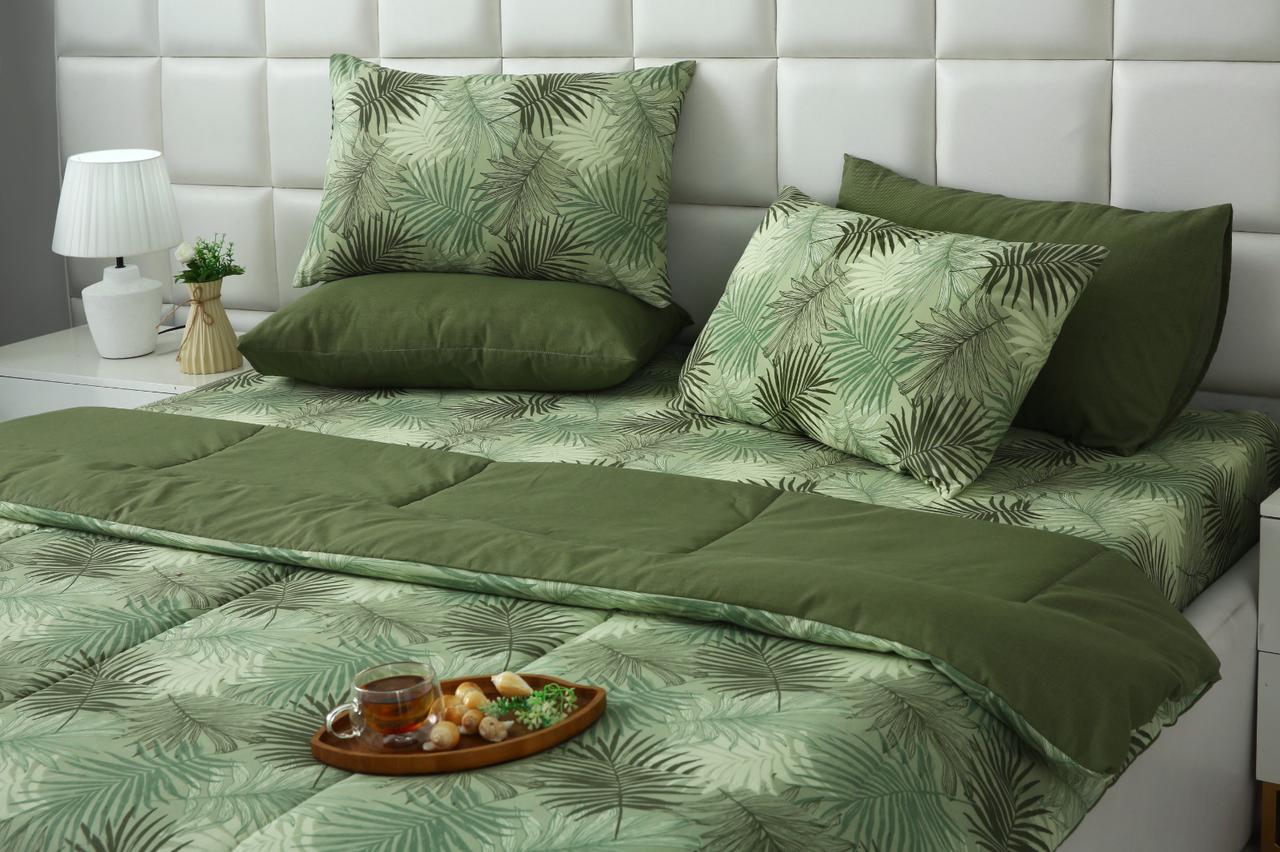 6 PCs Summer Comforter Set-Emberlad Bed Spread Apricot