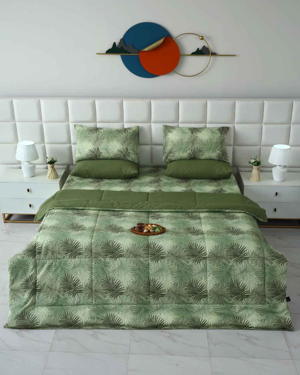 6 PCs Summer Comforter Set-Emberlad Bed Spread Apricot