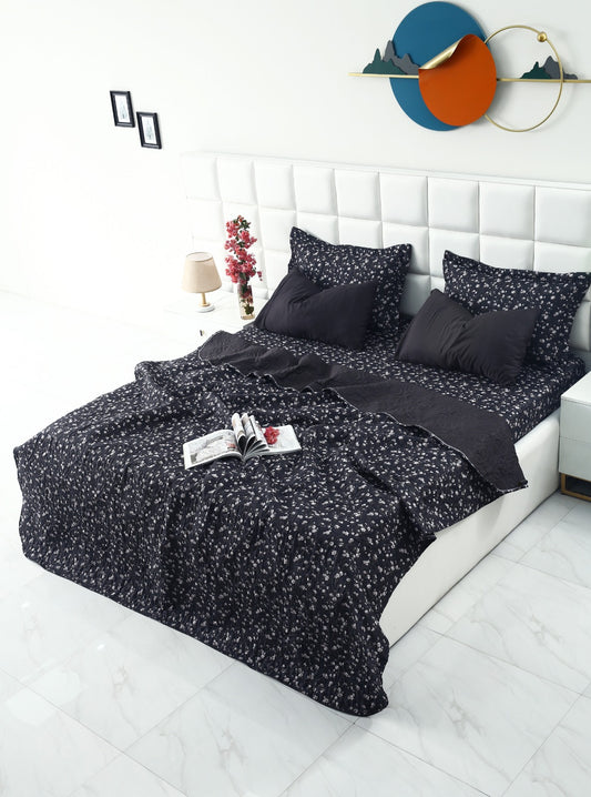 6 PCs Luxury Bed Spread Set-White Jazmin Bed Spread Apricot