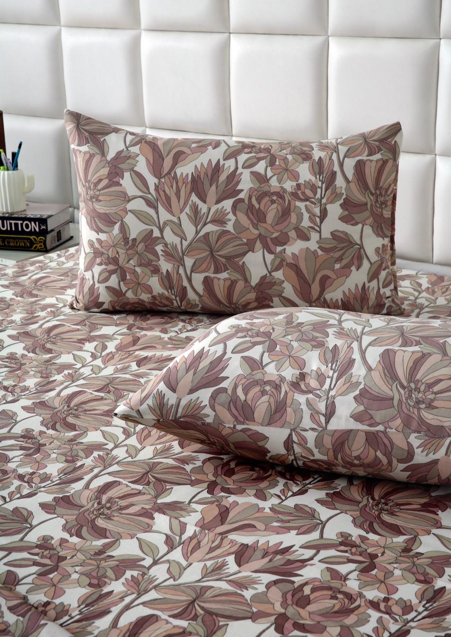 3 PCs Double Bed Sheet-DB261 Bed Sheets Apricot