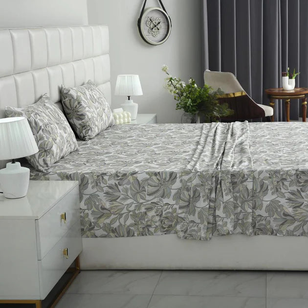 2Pcs Single Bed Sheet-SB-111 single bed sheet Apricot