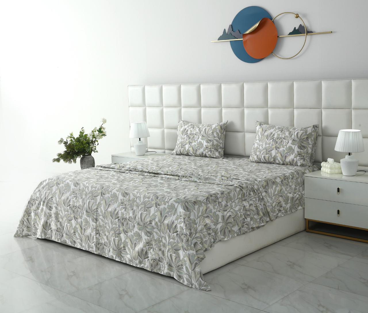 3 PCs Double Bed Sheet-DB265 BED SHEET Apricot