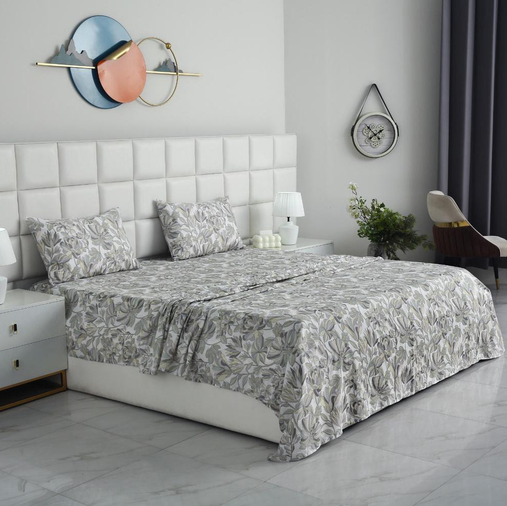 3 PCs Double Bed Sheet-DB265 BED SHEET Apricot