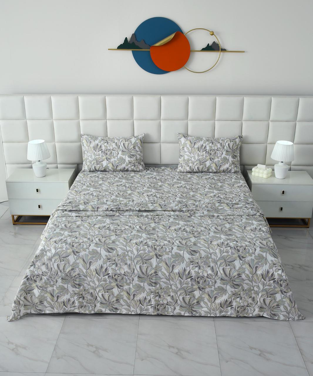 3 PCs Double Bed Sheet-DB265 BED SHEET Apricot