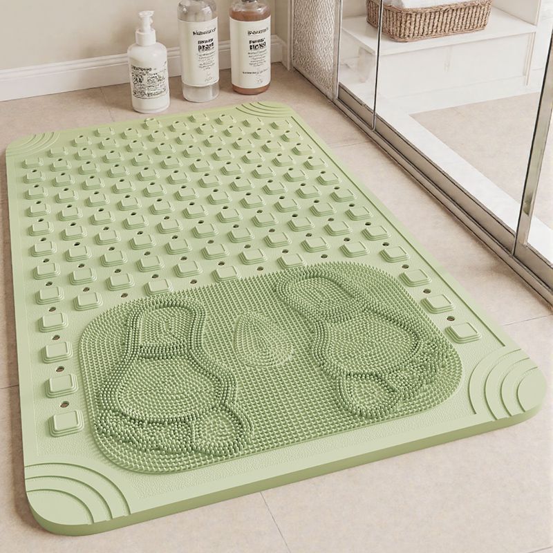 Anti Slip PVC Bathroom Mat With Massage Points and Foot Scrub (SA2510-115)Green Bath Mats Apricot